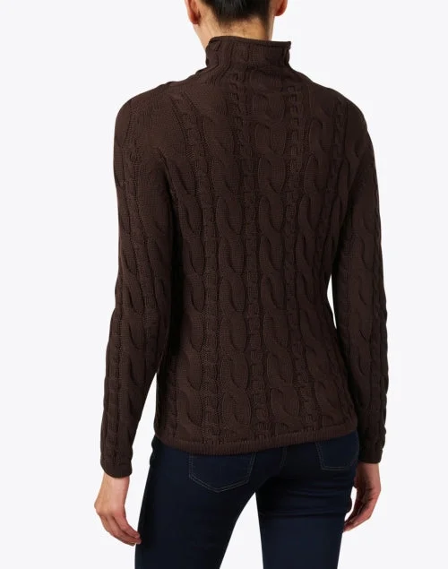 Brown Cotton Cable Sweater Brown Cotton Cable Sweater