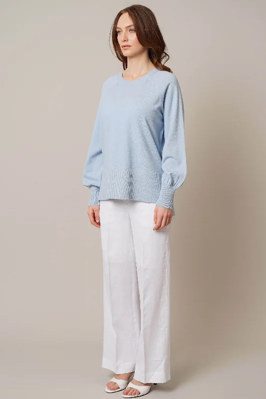 Crew Neck Pullover with Side Slit Crew Neck Pullover with Side Slit