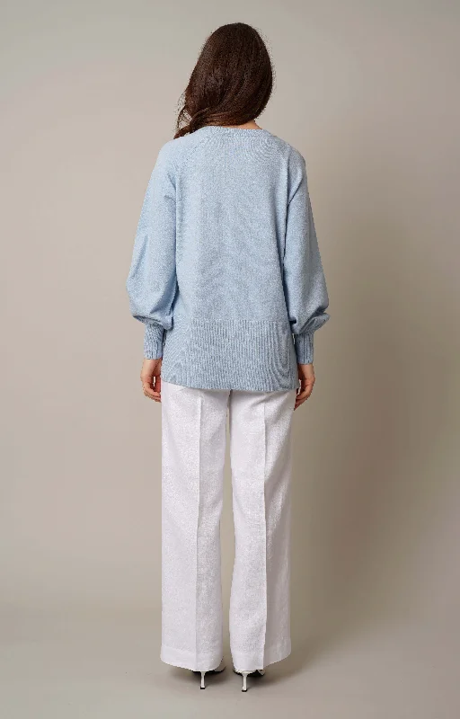 Crew Neck Pullover with Side Slit Crew Neck Pullover with Side Slit