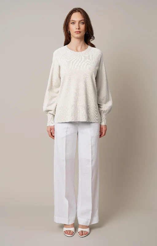 Crew Neck Pullover with Side Slit Crew Neck Pullover with Side Slit