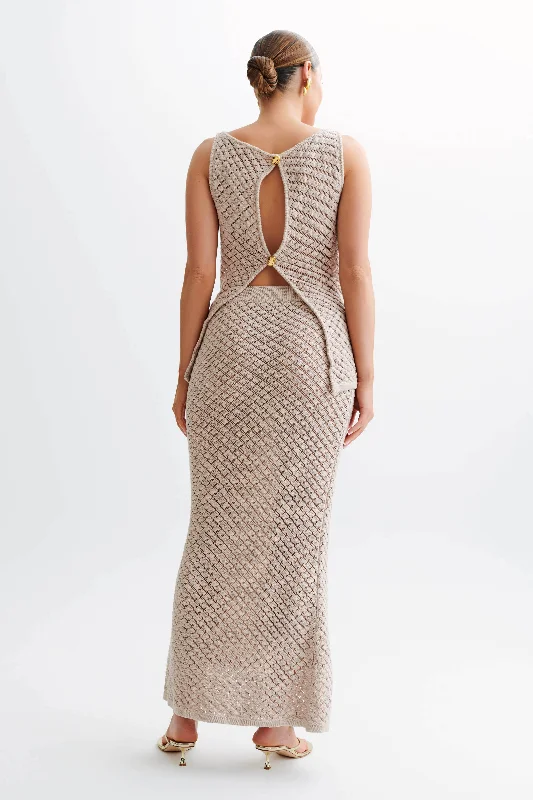 Guiliana Sleeveless Knit Top - Tawny Grey Guiliana Sleeveless Knit Top - Tawny Grey