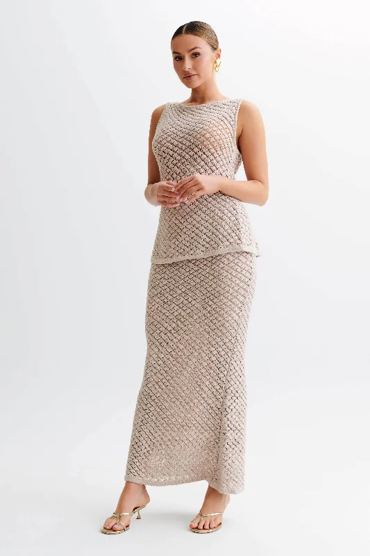 Guiliana Sleeveless Knit Top - Tawny Grey Guiliana Sleeveless Knit Top - Tawny Grey